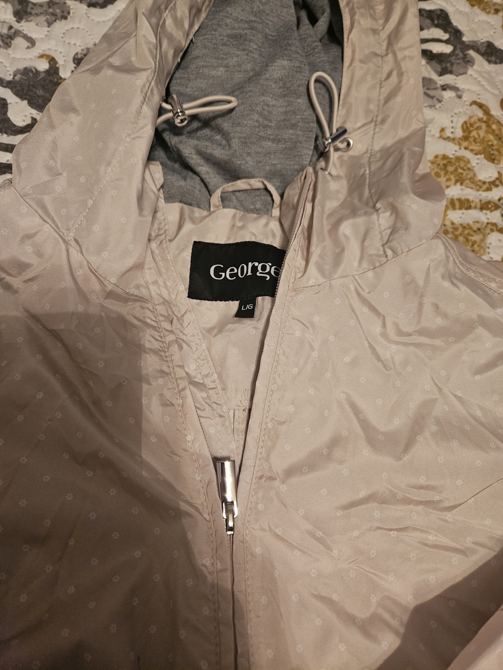 George Hooded Windbreaker Jacket - Light Blush